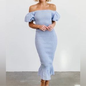 BALTIC BORN Alana smocked midi dress